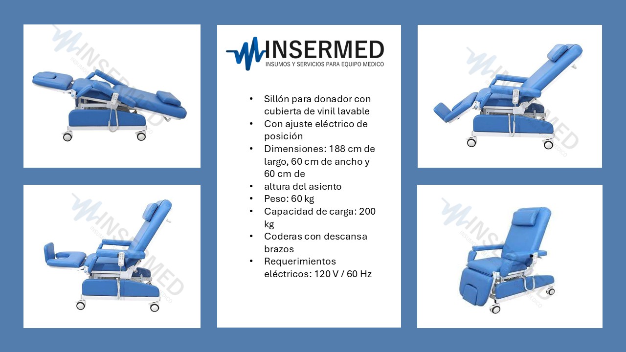 Sillon electrico Sillón para donador de Sangre eléctrico - Imagen 1